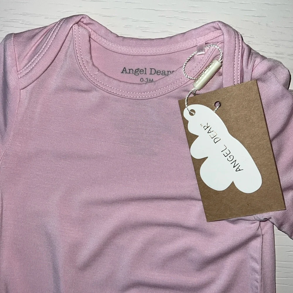 Angel Dear Baby Bamboo Knot Gown Solid Nosegay Pink 0-3 months
